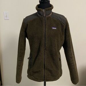 Patagonia Jacket Women’s Size Large Brown Fleece Full Zip Collared Jacket